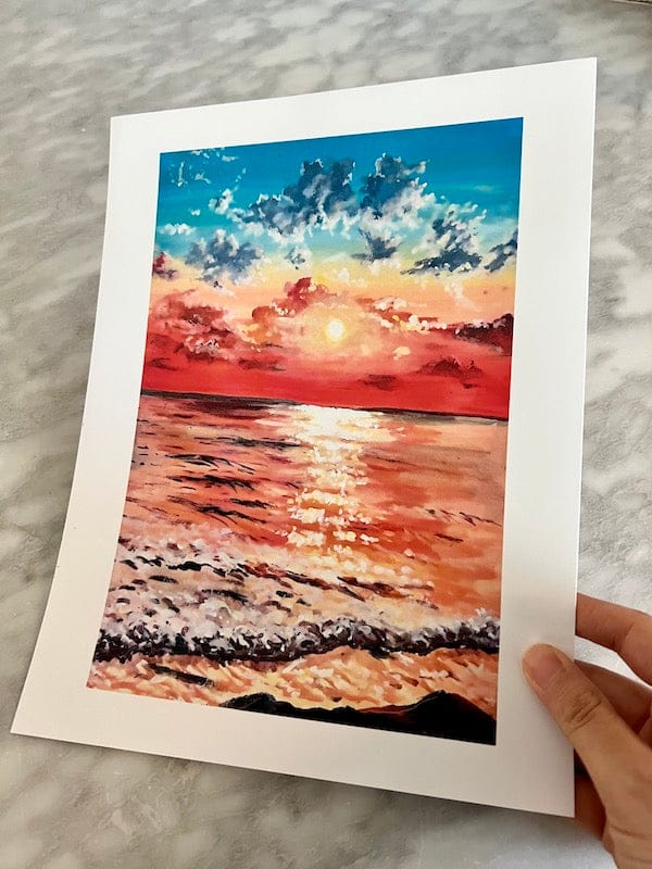 vibrant sunset art print