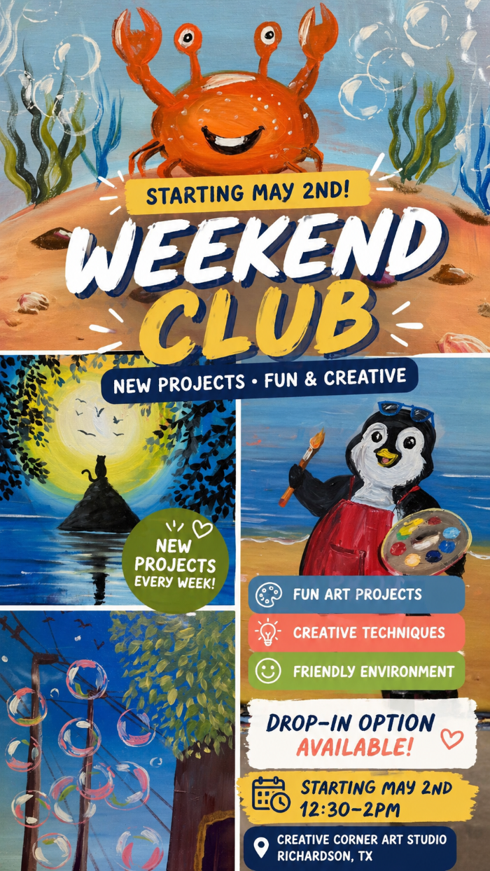 Creative Saturday Art Class for Kids | 12:30-2 PM